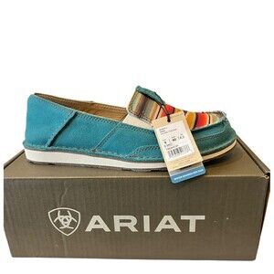 Ariat Slipon Shoes Cruiser NWT Womens SZ 9 Teal Suede Serape 10044530